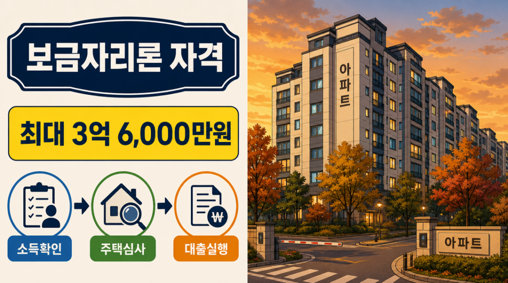 보금자리론 자격 조건과 대출 한도 한눈에 정리한 인포그래픽