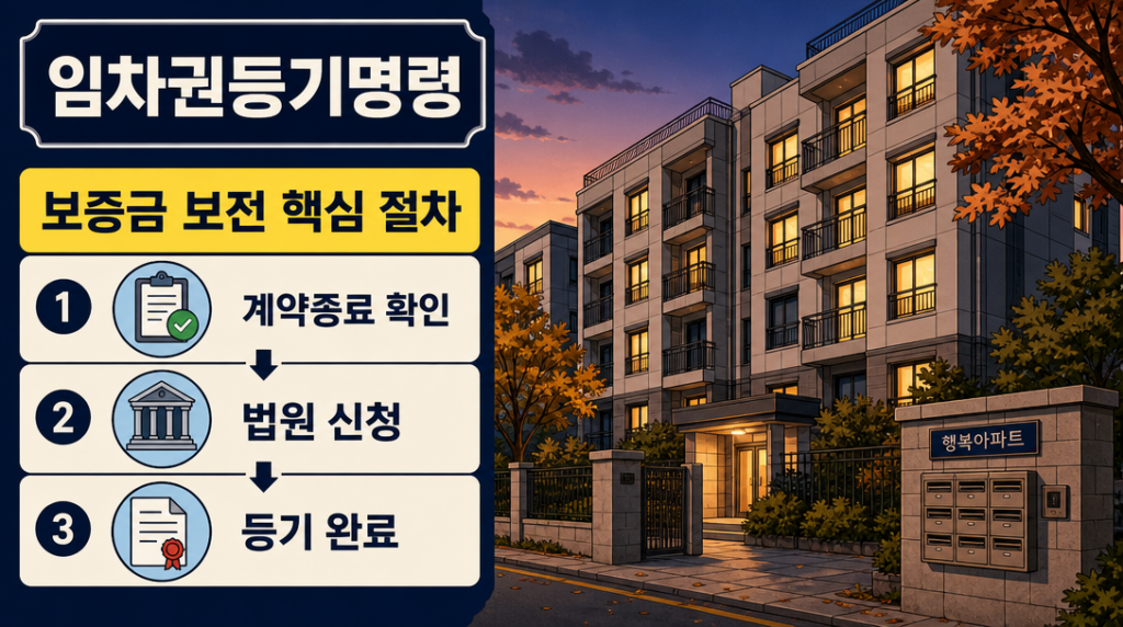 임차권등기명령 신청 절차와 보증금 보전 방법 안내 인포그래픽