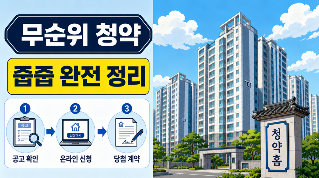 무순위 청약 자격과 신청 방법 완벽 정리 인포그래픽