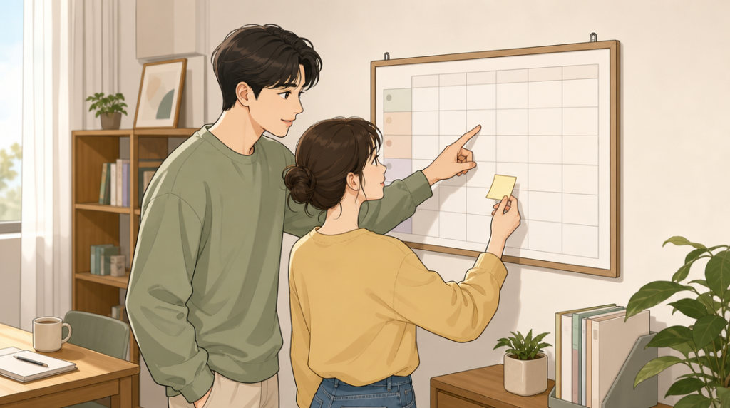 청약 가점 계산 — 일정 표시 장면 그림