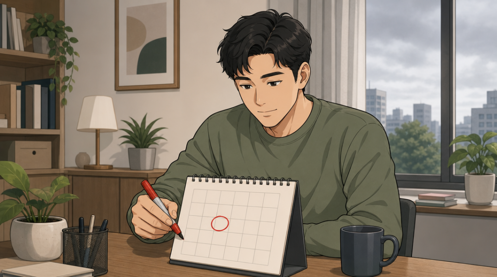 월세 세액공제 — 일정 표시 장면 그림