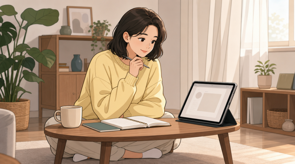 신혼부부 특별공급 — 집에서 알아보기 장면 그림