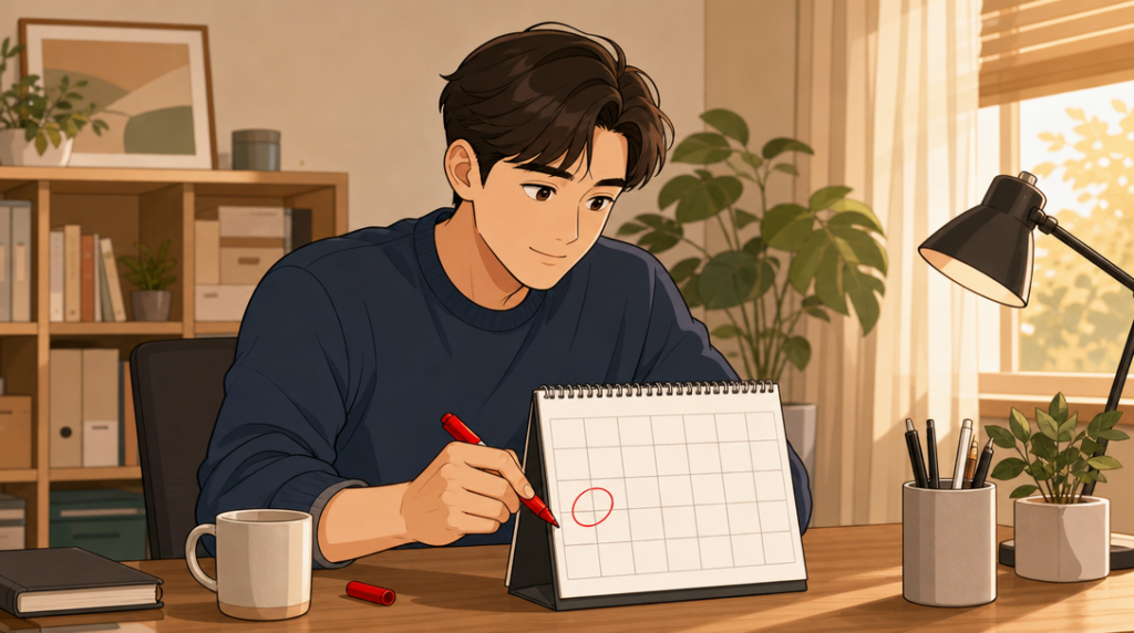 임대보증금 보증보험 — 일정 표시 장면 그림