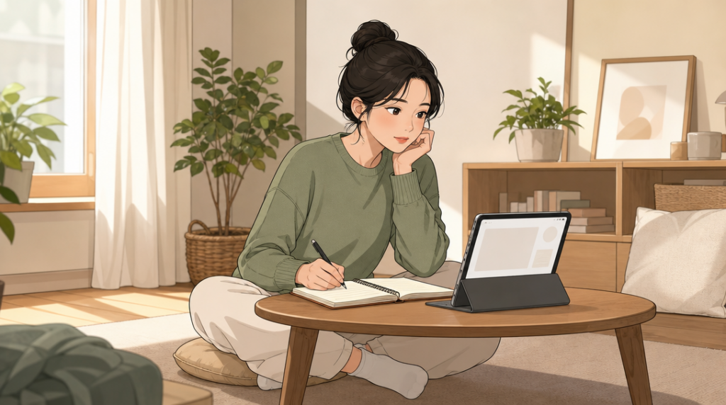 청약 특별공급 — 집에서 알아보기 장면 그림