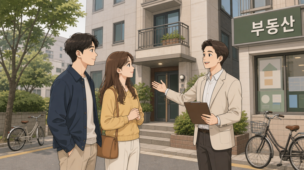 최우선변제금 — 집 보러 가기 장면 그림