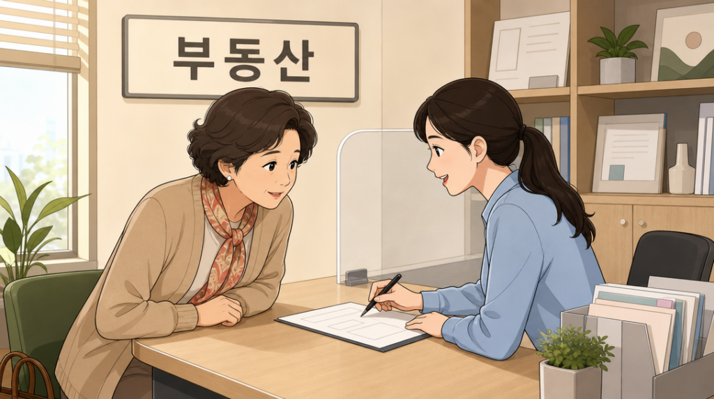 임차권등기명령 — 창구 상담 장면 그림