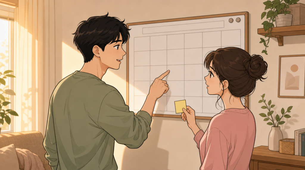 임대차 관리비 — 일정 표시 장면 그림