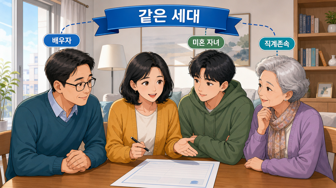 청약 가점 계산에서 부양가족 인정 조건은 관계마다 다릅니다