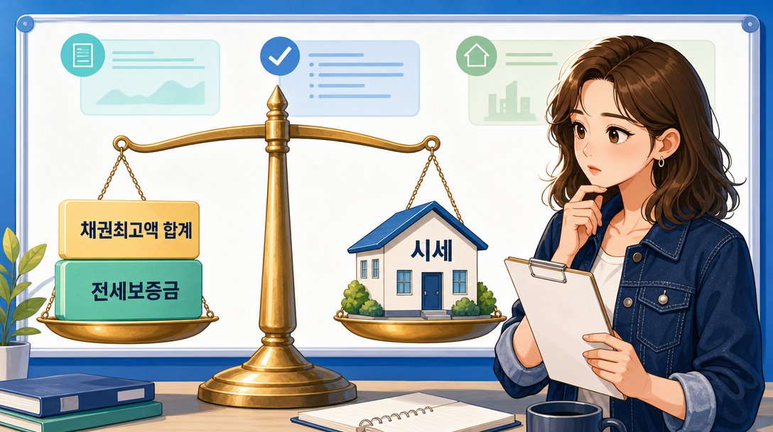 등기부등본 권리 위험은 채권최고액 합계와 보증금을 더해 시세와 견줘 봅니다