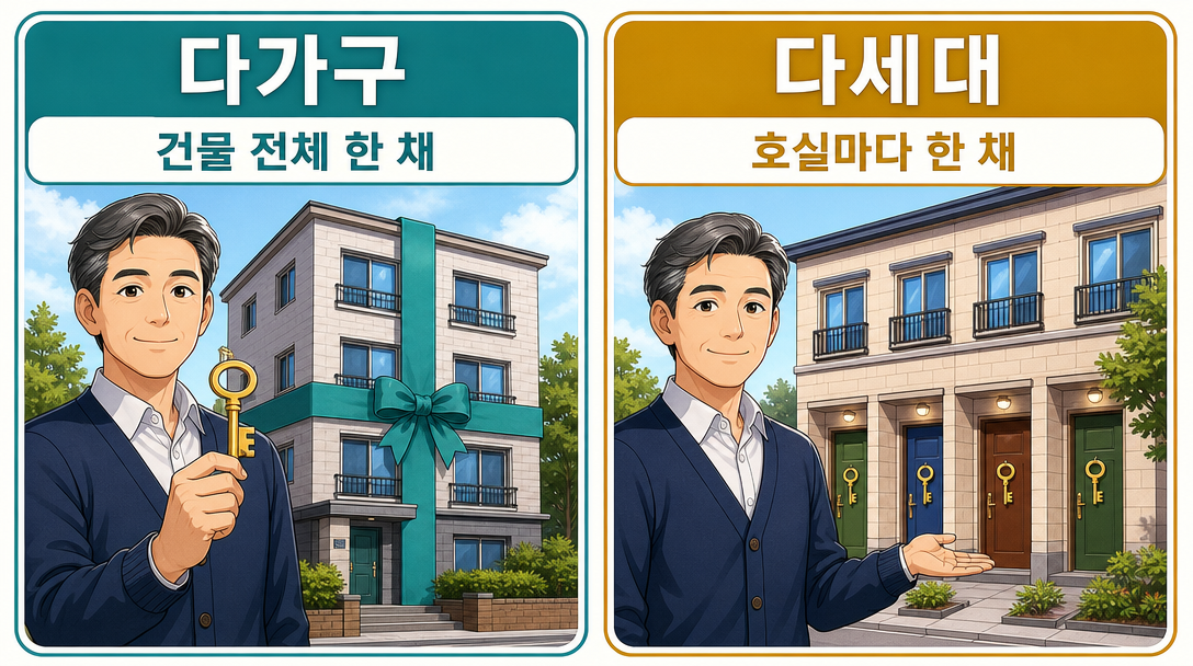 취득세 중과 판단 때 다가구는 한 채, 다세대는 호실마다 한 채로 셉니다