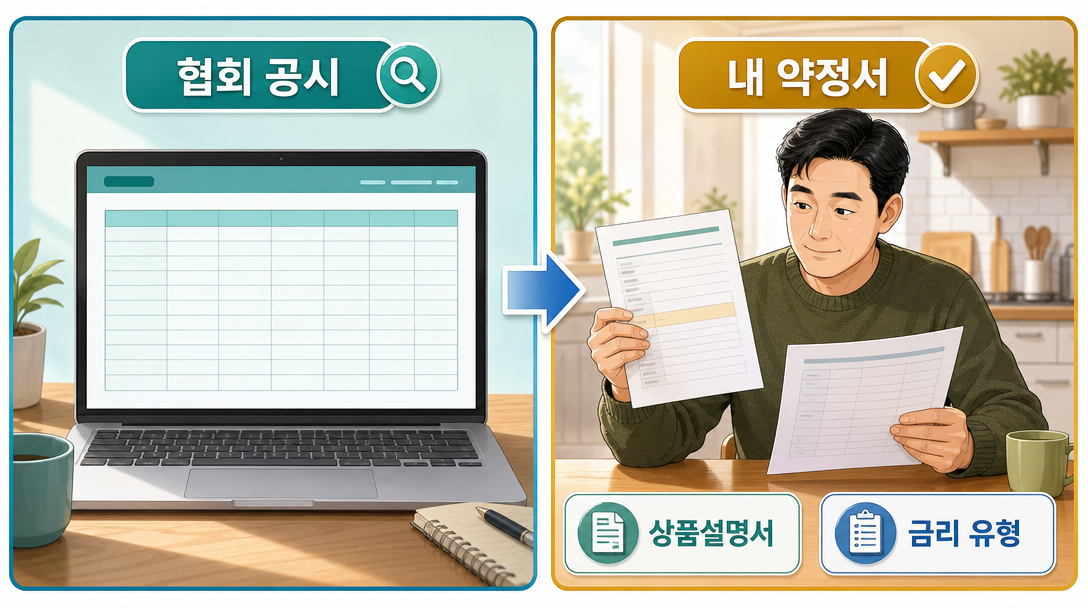 내 중도상환수수료율은 협회 공시표가 아니라 약정서와 상품설명서에서 확인합니다