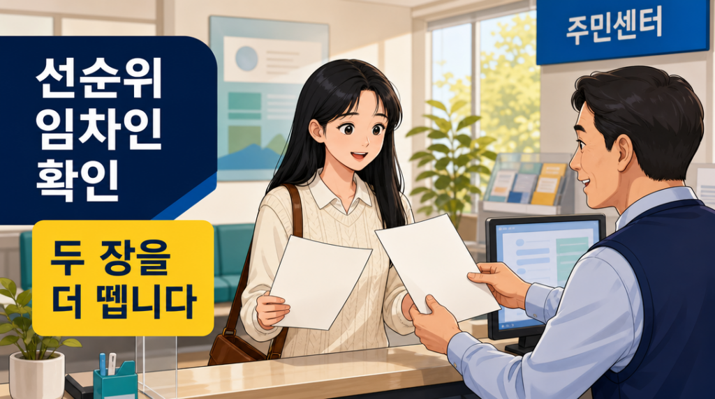 선순위 임차인 확인은 등기부등본만 봐서는 앞선 세입자가 보이지 않습니다